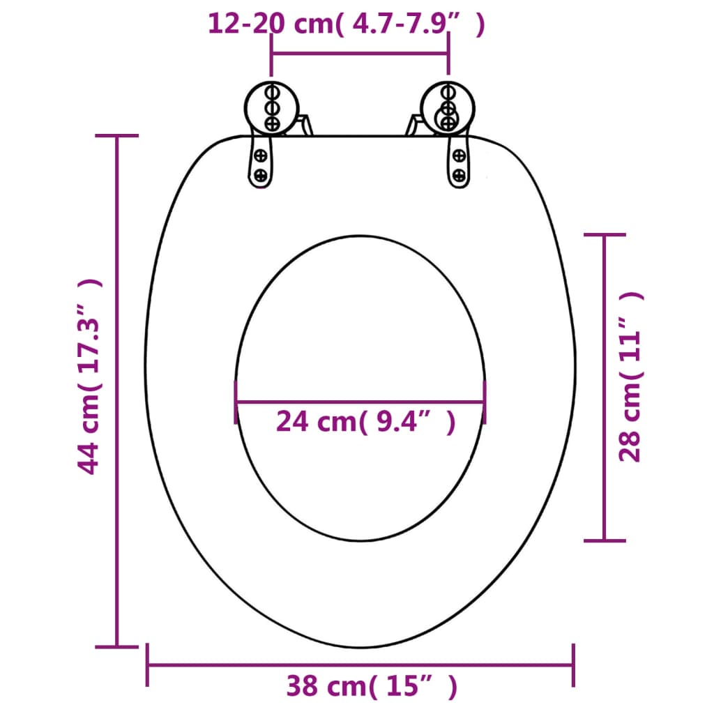 Toilettensitz MDF Deckel Steine - Pazzar.ch