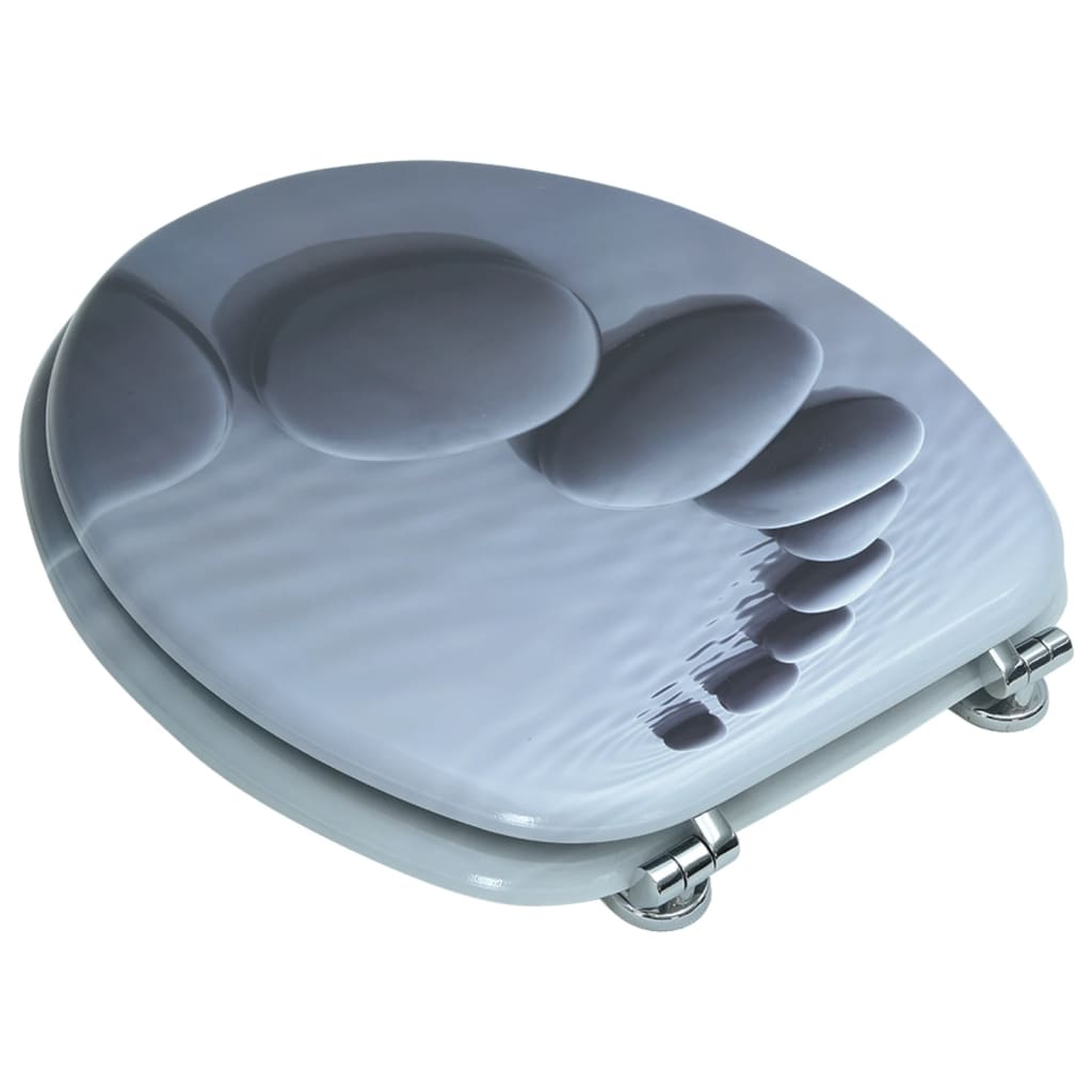 Toilettensitz MDF Deckel Steine - Pazzar.ch