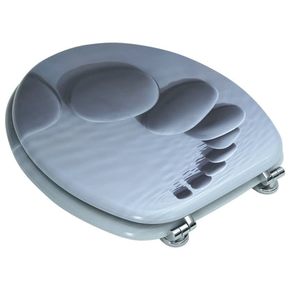 Toilettensitz MDF Deckel Steine - Pazzar.ch