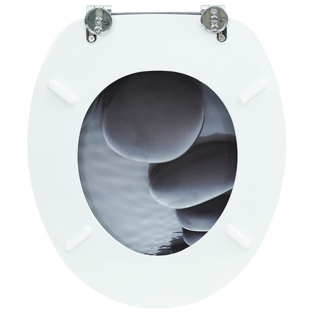 Toilettensitz MDF Deckel Steine - Pazzar.ch