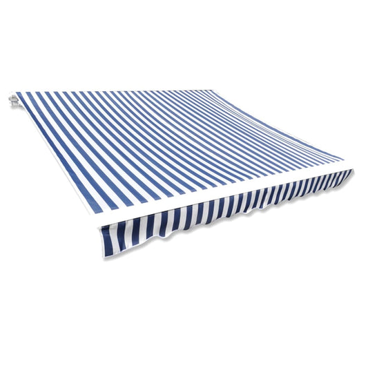 Markisenbespannung Canvas Blau & Weiß 3 x 2,5 m (ohne Rahmen) - Pazzar.ch