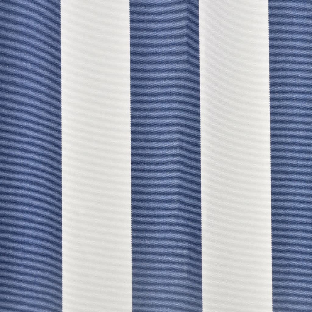 Markisenbespannung Canvas Blau & Weiß 4x3 m (ohne Rahmen) - Pazzar.ch
