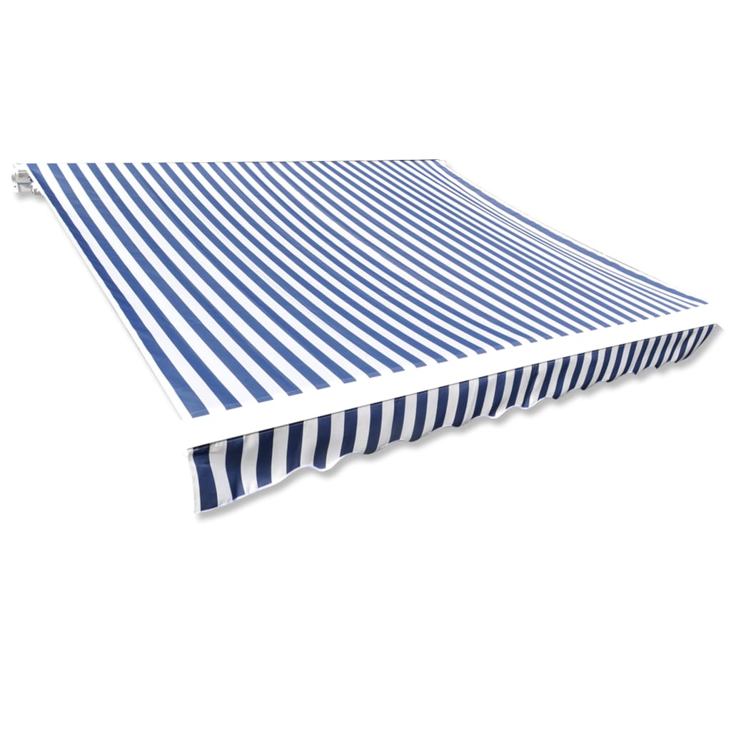 Markisenbespannung Canvas Blau & Weiß 6x3 m (ohne Rahmen) - Pazzar.ch