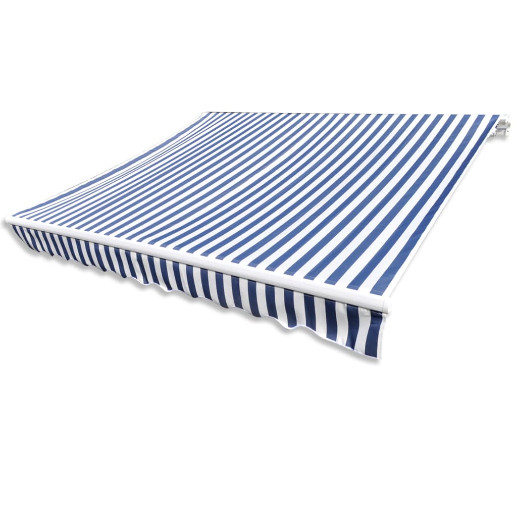Markisenbespannung Canvas Blau & Weiß 6x3 m (ohne Rahmen) - Pazzar.ch