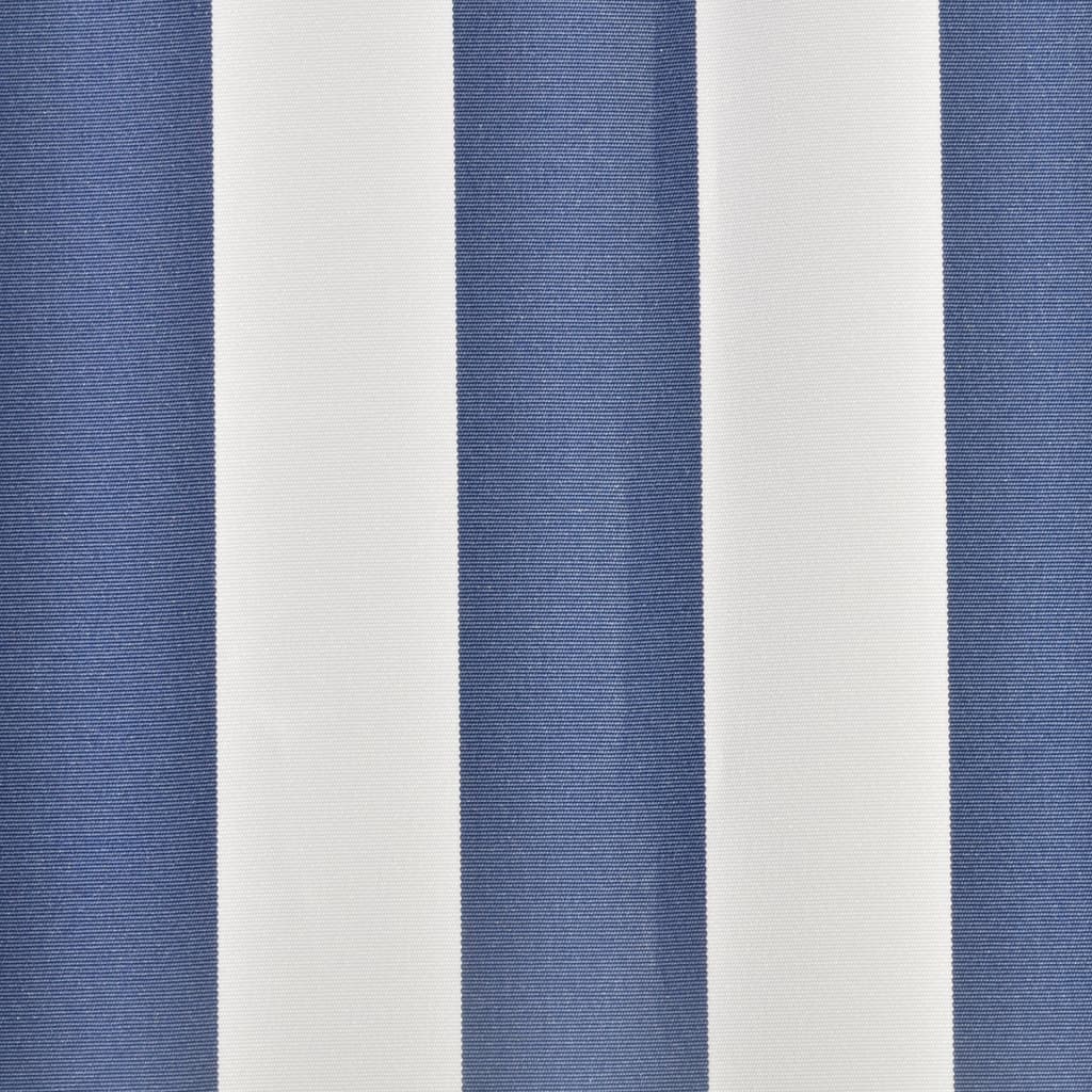 Markisenbespannung Canvas Blau & Weiß 6x3 m (ohne Rahmen)