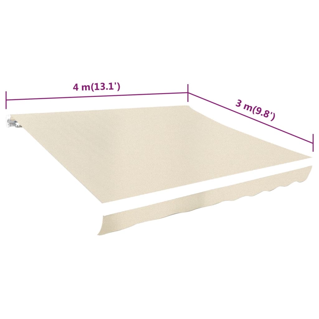Markisenbespannung Canvas Creme 4x3 m (ohne Rahmen)