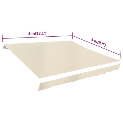 Markisenbespannung Canvas Creme 4x3 m (ohne Rahmen) - Pazzar.ch