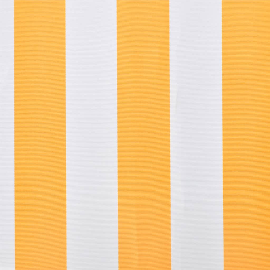 Markisenbespannung Canvas Gelb & Weiß 4x3 m (ohne Rahmen)