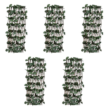 Weidengitter 5 Stk. mit künstlichen Blättern 180×90 cm - Pazzar.ch