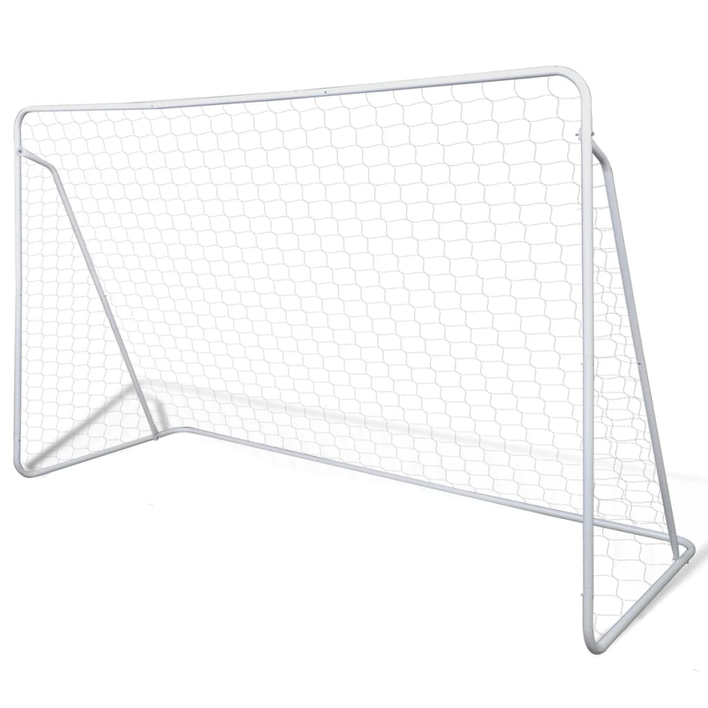 Fußballtor mit Netz 240x90x150 cm Stahl Hochwertig