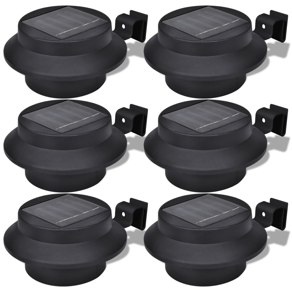 6x Außenlampe Sonnenlichtset Zaunlicht Schwarz - Pazzar.ch