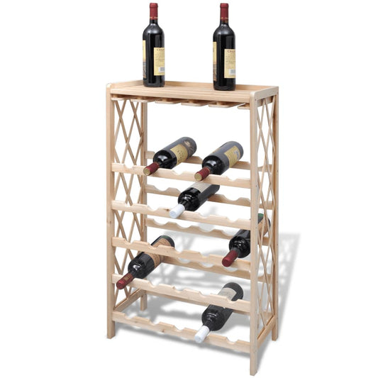 Weinregal für 25 Flaschen Massivholz Tanne - Pazzar.ch