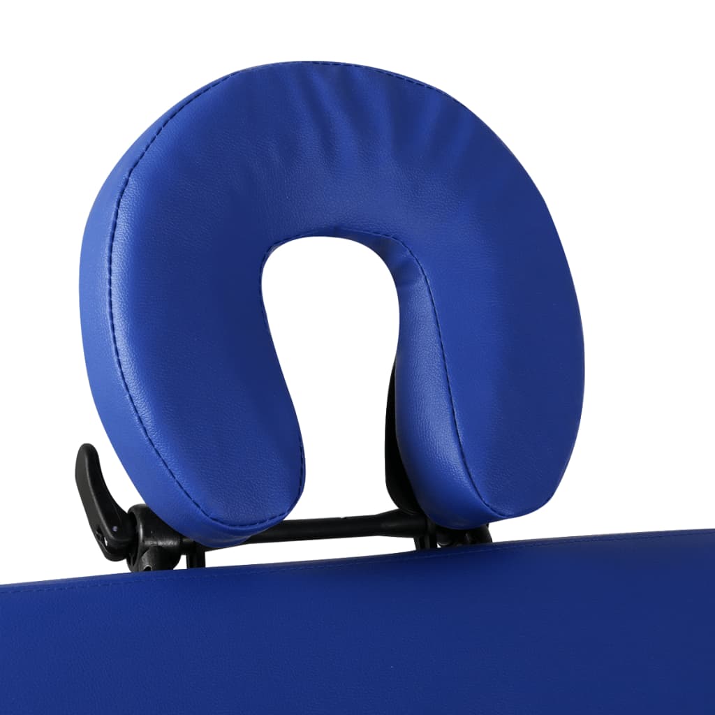 Massageliege Klappbar 2-Zonen mit Holzgestell Blau - Pazzar.ch