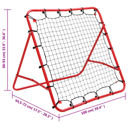 Verstellbarer Fußball Kickback Rebounder 100x100 cm - Pazzar.ch