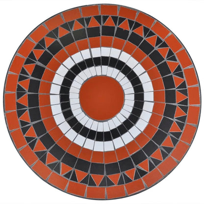 Bistrotisch Terracotta-Rot und Weiß 60 cm Mosaik - Pazzar.ch