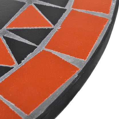 Bistrotisch Terracotta-Rot und Weiß 60 cm Mosaik - Pazzar.ch