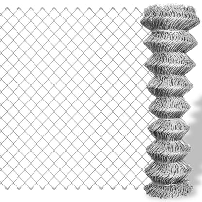 Maschendrahtzaun Verzinkter Stahl 25×1,25 m Silbern - Pazzar.ch