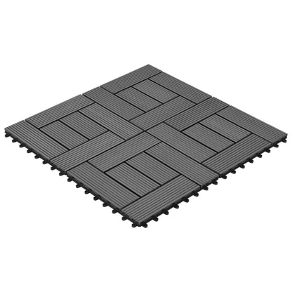Graue Terrassenfliesen 11 Stk. 30 x 30 cm WPC 1 qm - Pazzar.ch