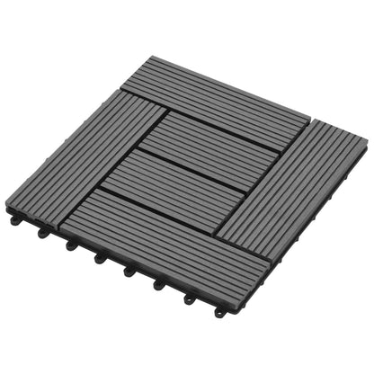 Graue Terrassenfliesen 11 Stk. 30 x 30 cm WPC 1 qm - Pazzar.ch