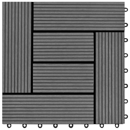 Graue Terrassenfliesen 11 Stk. 30 x 30 cm WPC 1 qm - Pazzar.ch