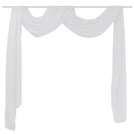 Dünner Voile Querbehang 140 x 600 cm Weiß - Pazzar.ch