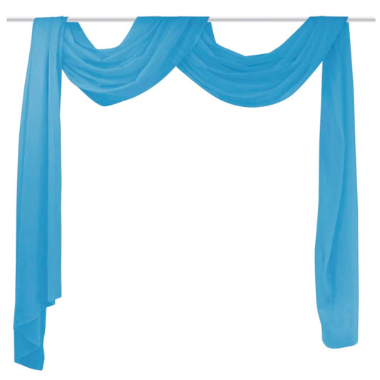 Dünner Voile Querbehang 140 x 600 cm Türkis - Pazzar.ch