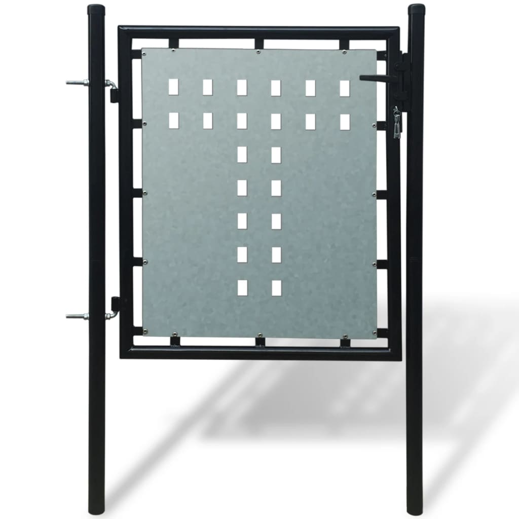 Zauntor (Einzeltor) Schwarz 100x125 cm - Pazzar.ch