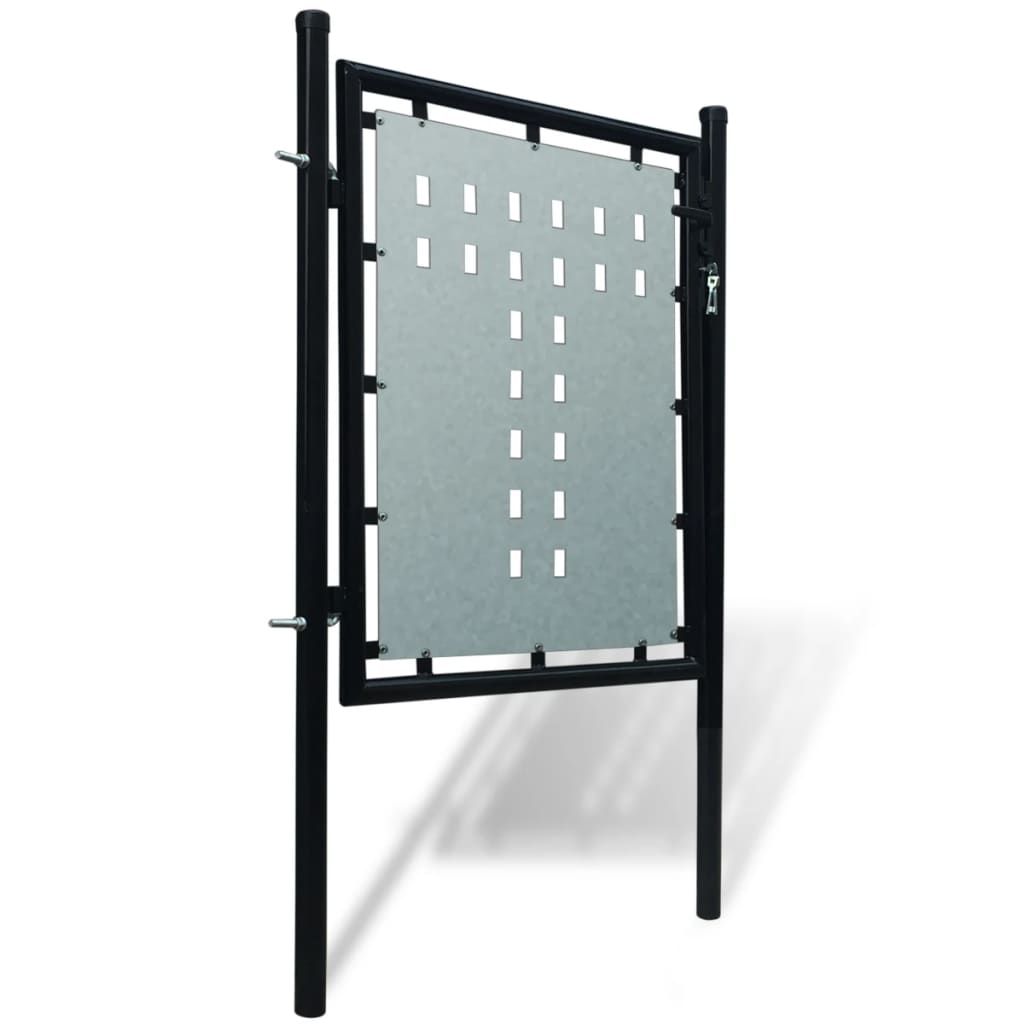 Zauntor (Einzeltor) Schwarz 100x150 cm - Pazzar.ch