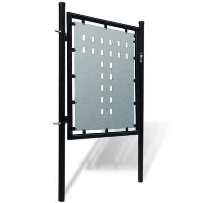 Zauntor (Einzeltor) Schwarz 100x150 cm - Pazzar.ch