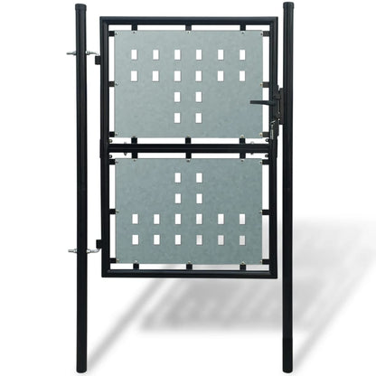 Zauntor (Einzeltor) Schwarz 100x250 cm - Pazzar.ch