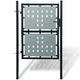 Zauntor (Einzeltor) Schwarz 100x250 cm