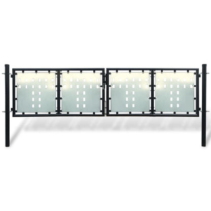 Zauntor (Einzeltor) Schwarz 300x125 cm - Pazzar.ch