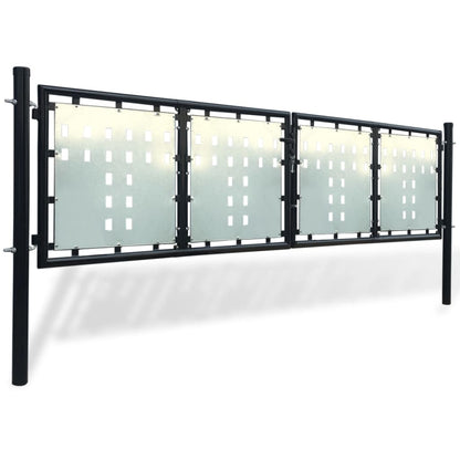 Zauntor (Einzeltor) Schwarz 300x125 cm - Pazzar.ch