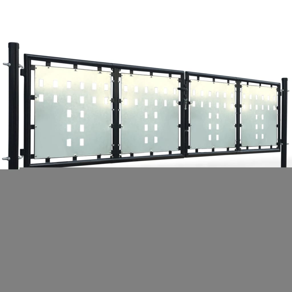 Zauntor (Einzeltor) Schwarz 300x150 cm - Pazzar.ch