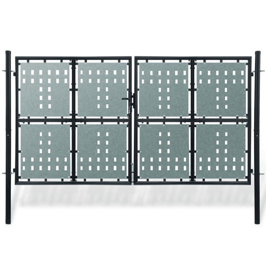Zauntor (Einzeltor) Schwarz 300x200 cm - Pazzar.ch