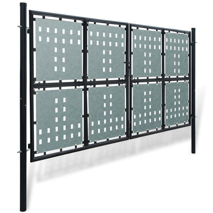 Zauntor (Einzeltor) Schwarz 300x200 cm - Pazzar.ch