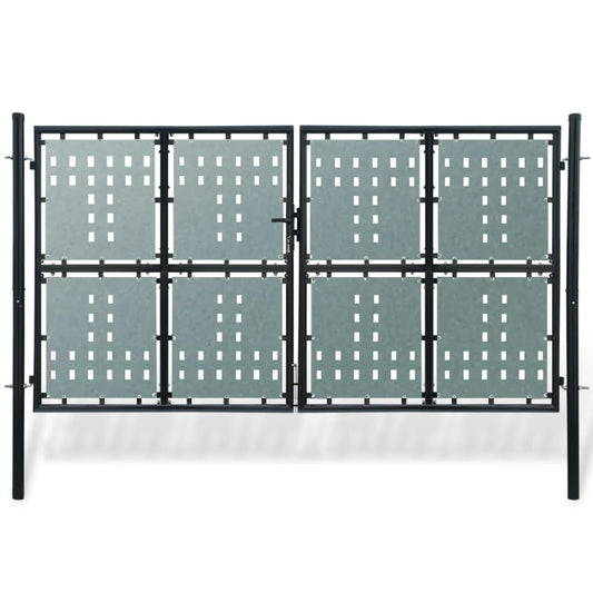 Zauntor (Einzeltor) Schwarz 300x225 cm - Pazzar.ch