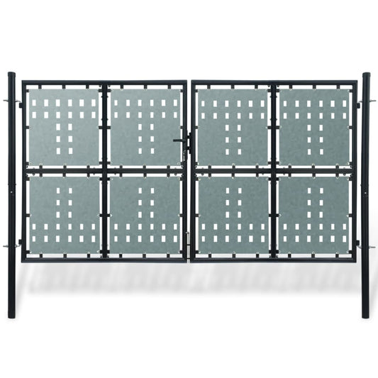 Zauntor (Einzeltor) Schwarz 300x250 cm - Pazzar.ch