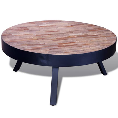 Couchtisch Rund Altholz Teak - Pazzar.ch