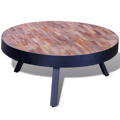 Couchtisch Rund Altholz Teak - Pazzar.ch