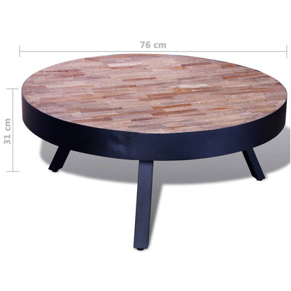 Couchtisch Rund Altholz Teak - Pazzar.ch