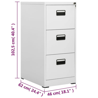 Aktenschrank Hellgrau 46x62x102,5 cm Stahl - Pazzar.ch