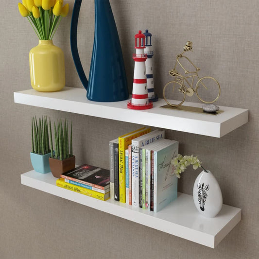 Wandregale 2 Stk. MDF Weiß - Pazzar.ch