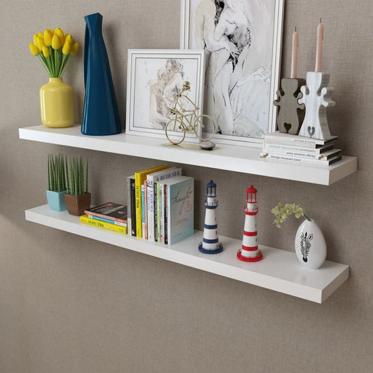Wandregale 2 Stk. MDF Weiß - Pazzar.ch