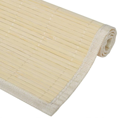 6 Bambus-Platzdeckchen 30 x 45 cm Natur - Pazzar.ch