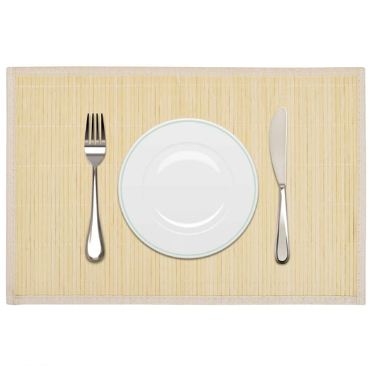 6 Bambus-Platzdeckchen 30 x 45 cm Natur - Pazzar.ch