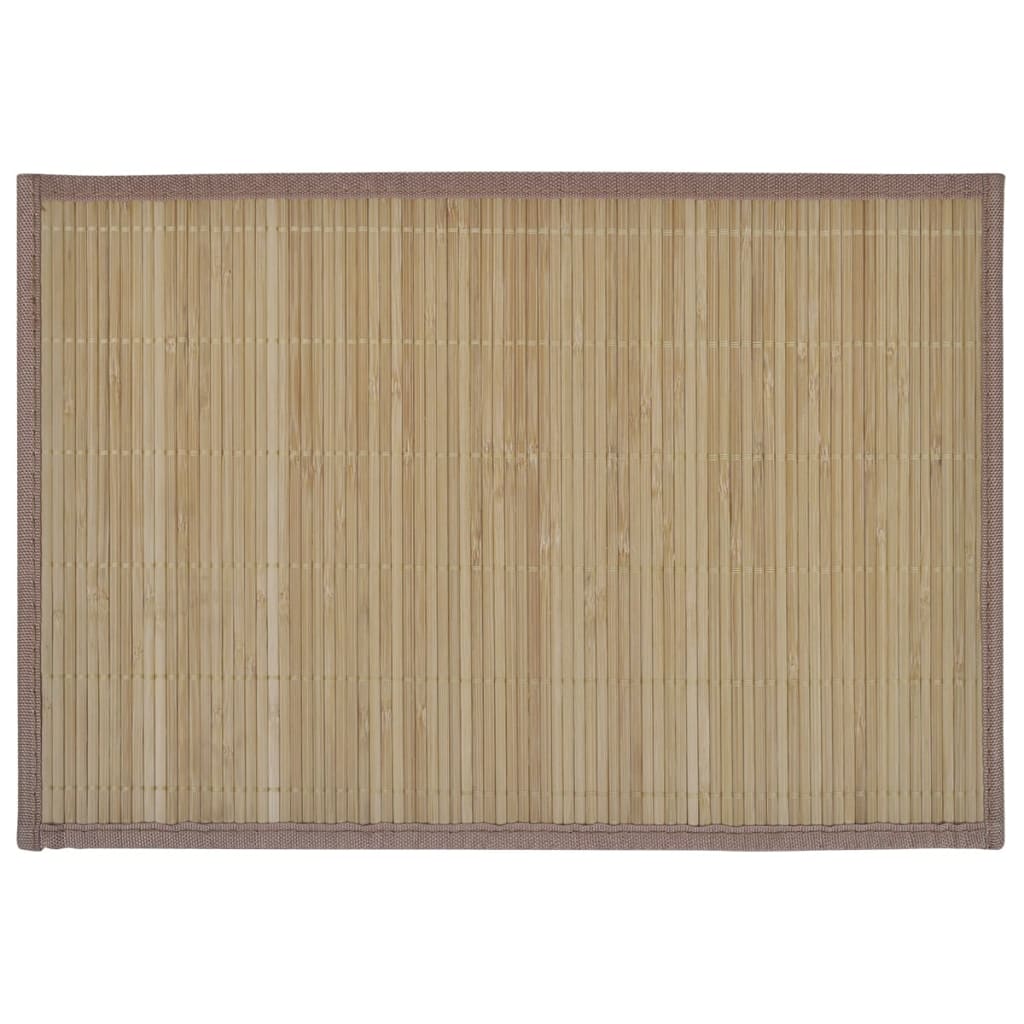 6 Bambus-Platzdeckchen 30 x 45 cm Braun - Pazzar.ch