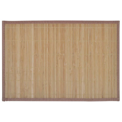 6 Bambus-Platzdeckchen 30 x 45 cm Braun - Pazzar.ch