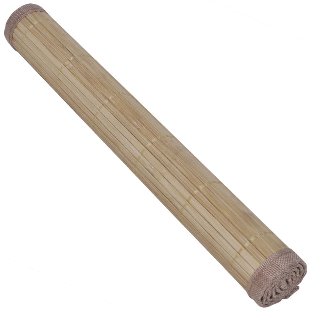 6 Bambus-Platzdeckchen 30 x 45 cm Braun - Pazzar.ch