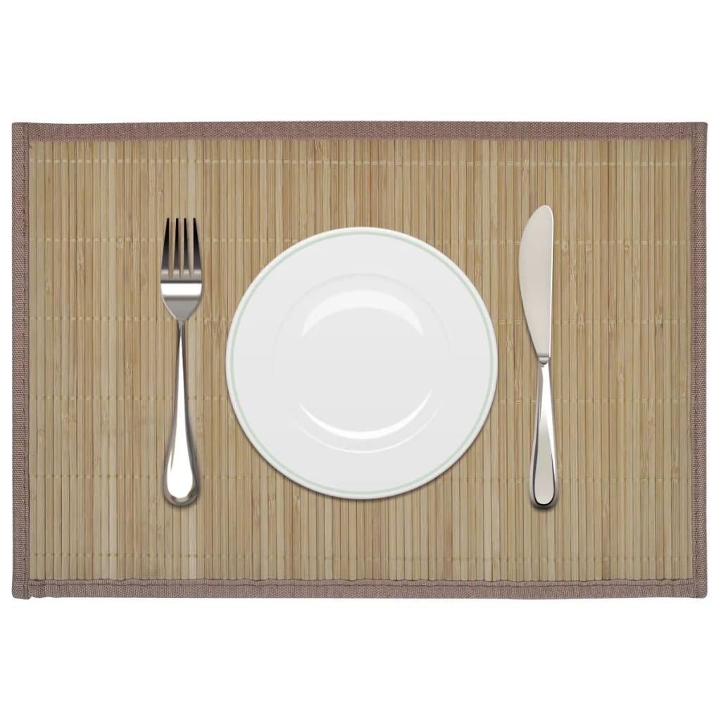 6 Bambus-Platzdeckchen 30 x 45 cm Braun - Pazzar.ch